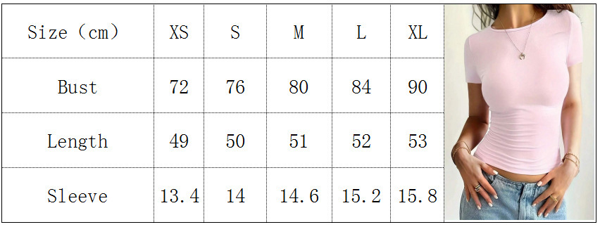 2024 Hot-Selling European And American Style Slim Fit Round Neck Short Sleeve T-Shirt Cross-Border Trade_ecoleips.com