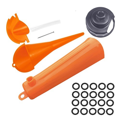 20-turn oil change funnel set