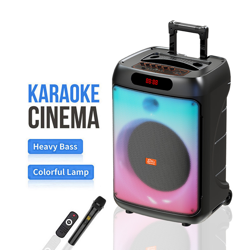 Zqs15125 New Outdoor Trolley Square Dance Speaker High Volume Street Vendor Home Karaoke Bluetooth Speaker