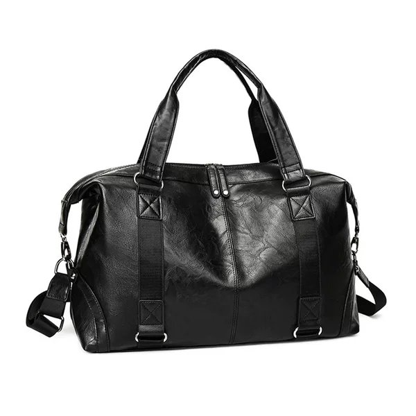 In stock wholesale PU men's handbag Korean-style fashion casual crossbody travel foreskin large capacity luggage bag men's bag