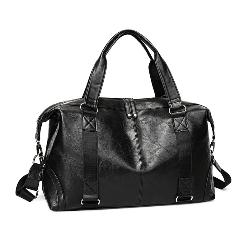 In stock wholesale PU men's handbag Korean-style fashion casual crossbody travel foreskin large capacity luggage bag men's bag