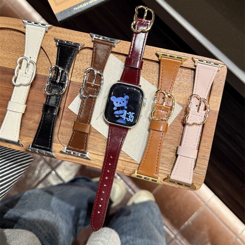 New bear wax leather strap suitable for Apple S10 watch, S11 iWatch 9th generation, Apple Watch 8SE New bear wax leather strap suitable for Apple S10 watch, S11 iWatch 9th generation, Apple Watch 8SE