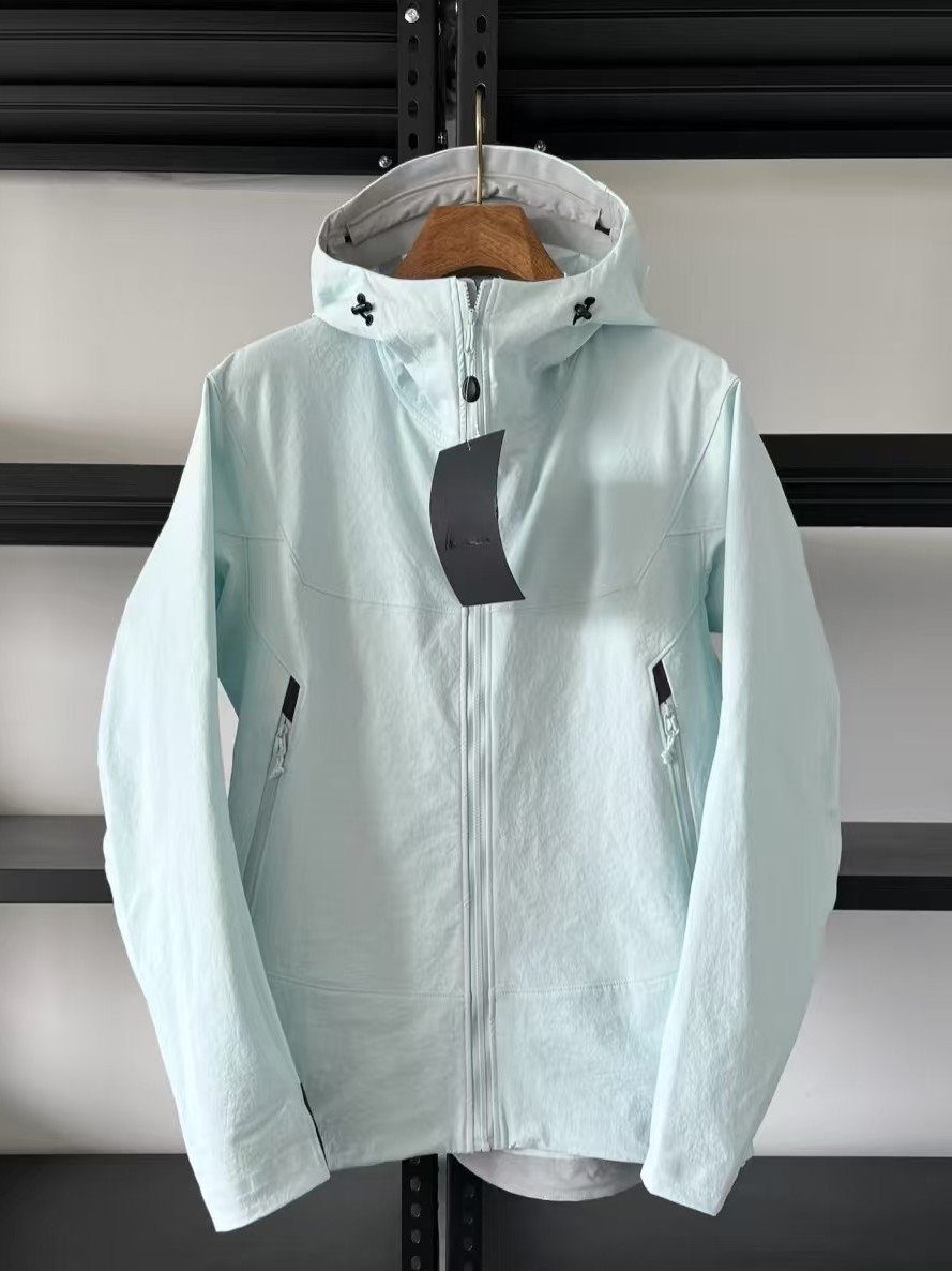 Bird 's New Gamma Hooded Wind Caps Hombres y Hombres Chaquetas Logo Soft Shell