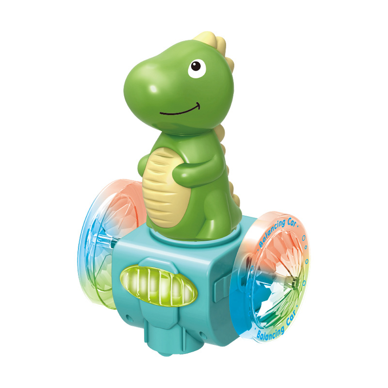 Para niños eléctrico universal dinosaurio equilibrio coche colorido música luz Tyrannosaurus modelo animal de dibujos animados coche de juguete