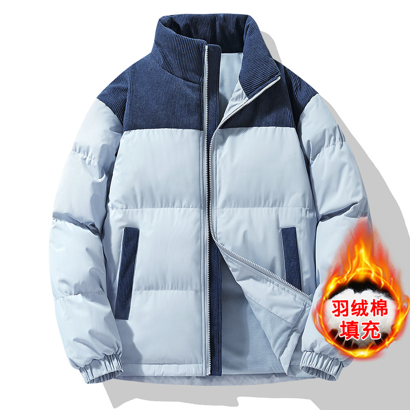 Abrigo de invierno de algodón acolchado abrigo de pan de cuello de pie para hombres y mujeres abrigo de algodón acolchado abrigo cálido de algodón con forro polar abrigo de algodón acolchado entrega en vivo
