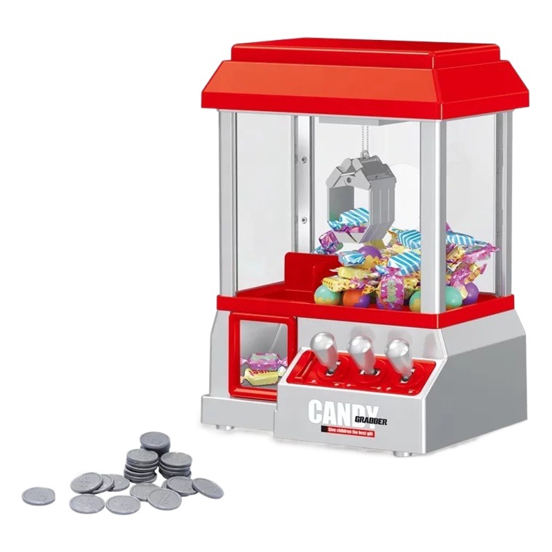 Máquina de muñeca con monedas transfronterizos niños juegan casa juguete clip muñeca máquina mini hogar máquina de caramelo máquina de juego