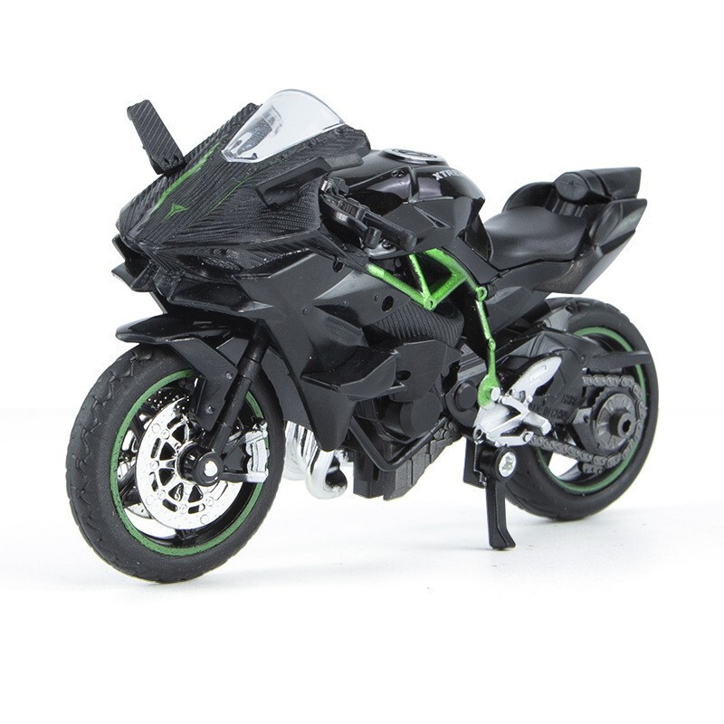 Cross-Border 1/18 Simulation Alloy Steering Suspension Motorcycle Model Toy Children's Boys Ornament Wholesale