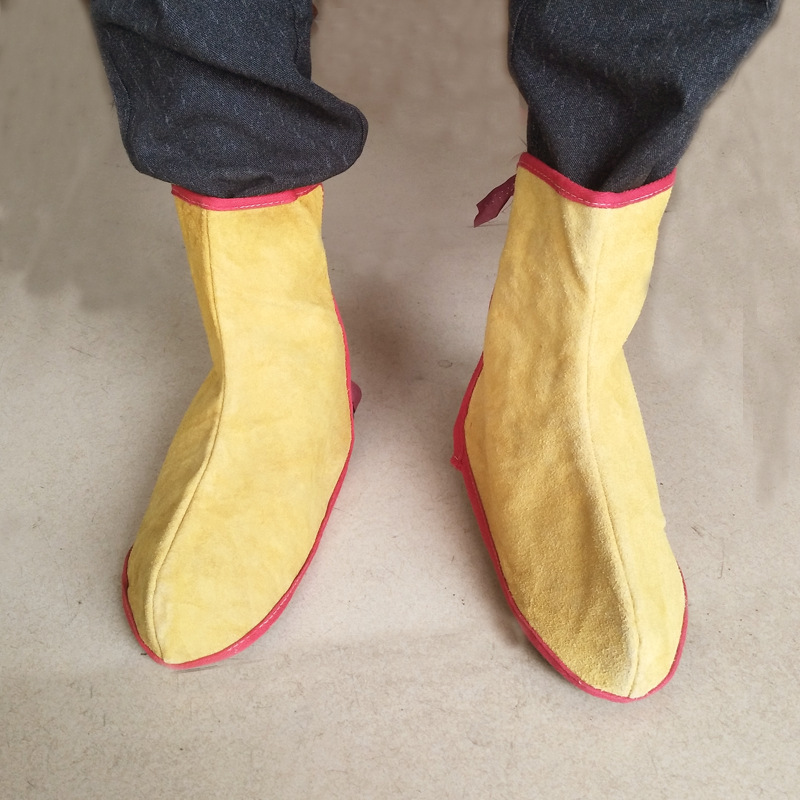 牛皮电焊工专用护脚隔热防飞溅牛皮脚套电焊护脚套牛皮脚盖脚套