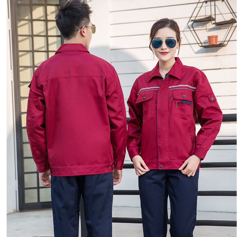 男性用作業服、春秋長袖工場服、耐摩耗性・防汚性作業服、自動車修理服、工事現場労働保護服、カスタマイズスーツ|undefined