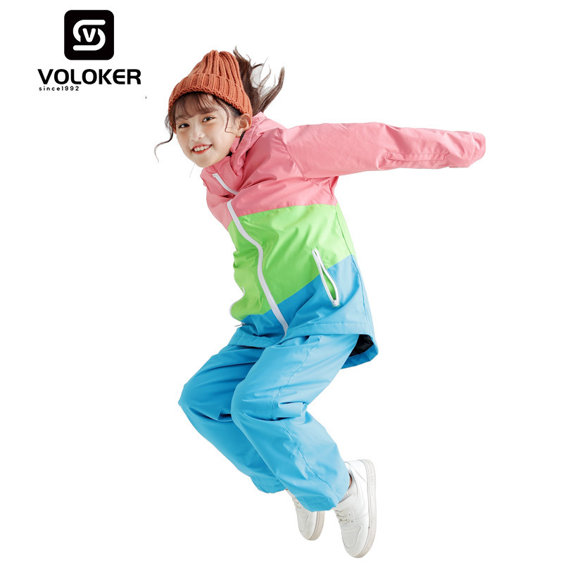 Kinder-Hardshell-Skibekleidung Herren- und Damen-Winter-Snowboard-Doppelboard-Skiausrüstung warmer wasserdichter Skianzug_voghion.com