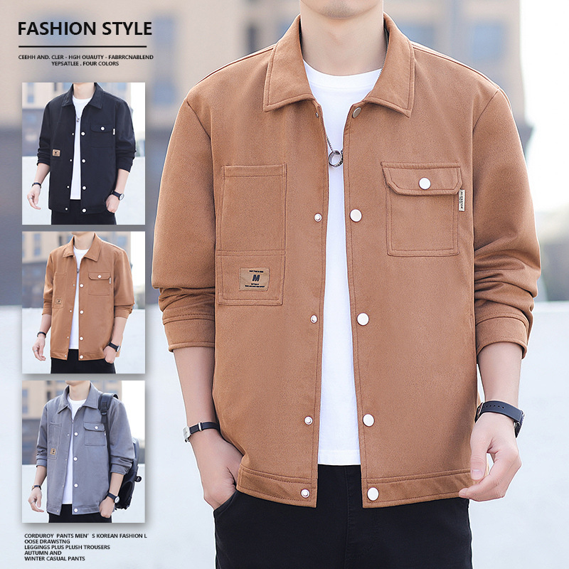2024 nuevo abrigo de primavera y otoño relajado estilo coreano moda moda hombre guapo ropa de moda chaqueta superior