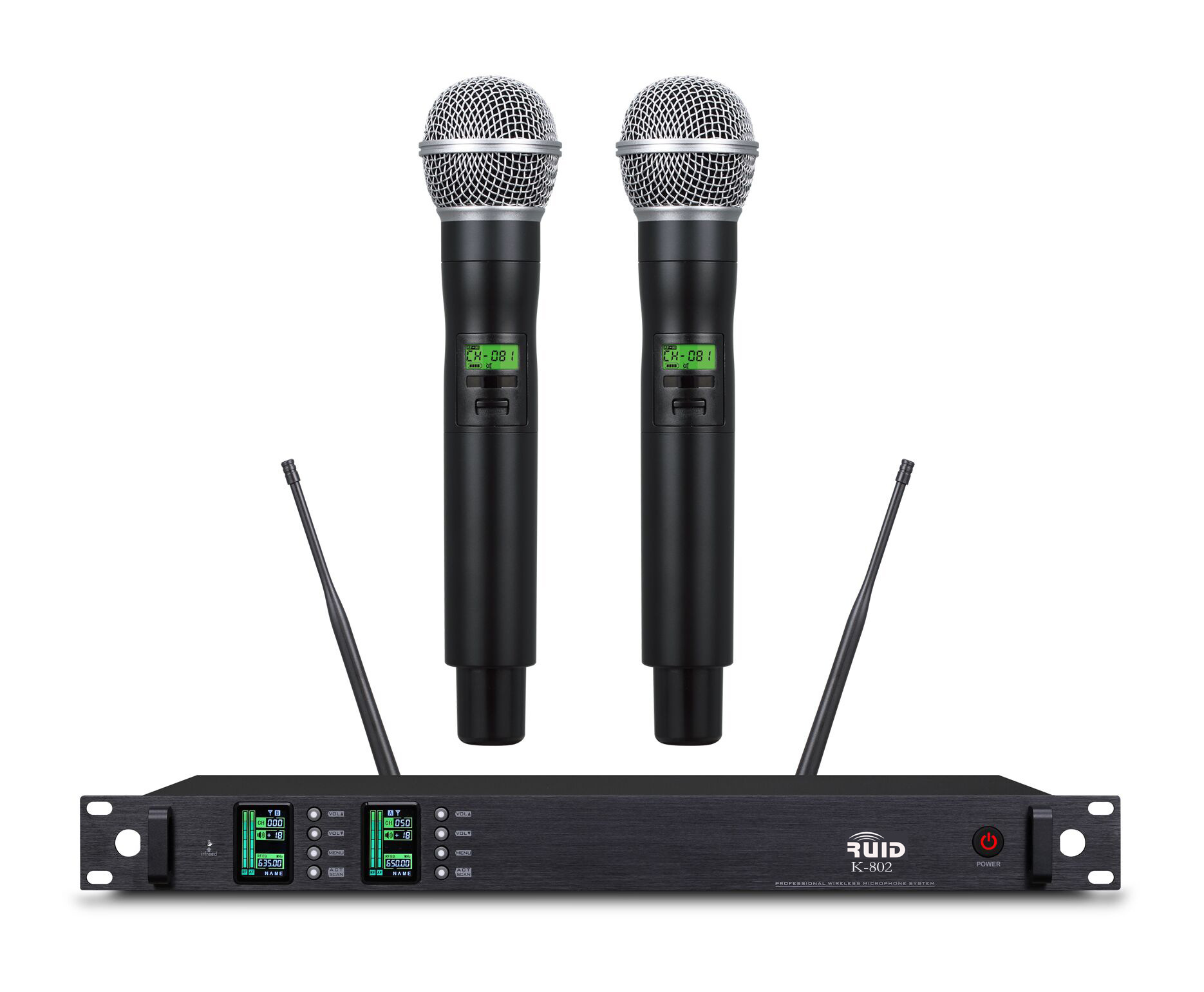 锐迪/RUID  K-802专业舒雅款手持无线麦克风 家用K歌演出主持话筒