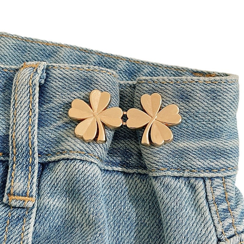 Botón de cintura de flores, botón de cintura de pantalones, botón de botón de jeans, botón de ajuste fijo