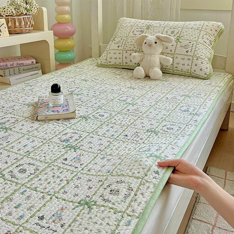 Checkered flower 100% cotton filling all year roundneutral / Dormitory bed: 90*200 single mattress