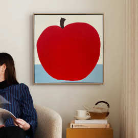 中古风多巴胺风格挂画小众艺术复古餐厅水果装饰画趣味高级感北欧