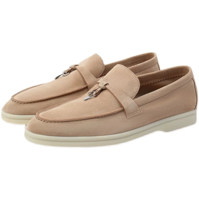 Лоферы LP женские 2024 slip-on, кисточка-ремешок, мягкая плоская подошва удобные