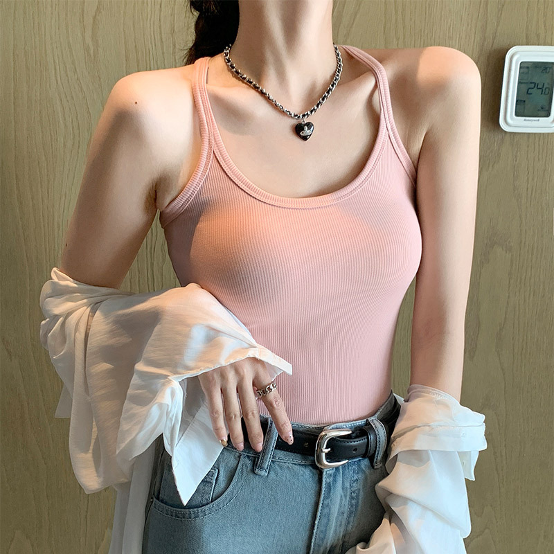 8708 Women's Camisole Tank Top Summer Pure Desire Sexy Inner Wear Beautiful Back Outerwear Slimming Top