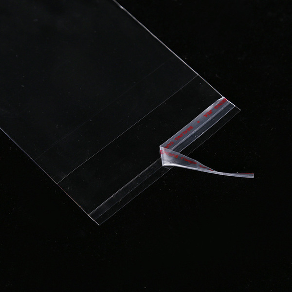 Transparent self-adhesive pack