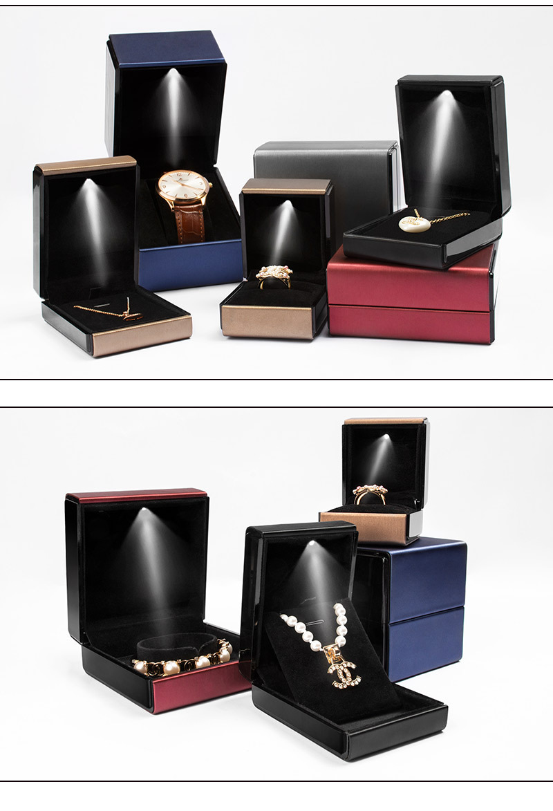 Fashion Solid Color Pu Leather Jewelry Boxes display picture 2