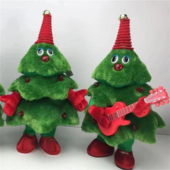 クリスマス電動ぬいぐるみクリスマスツリーは歌うダンスが光るクリスマスツリーパーティーの祝日装飾プレゼント
