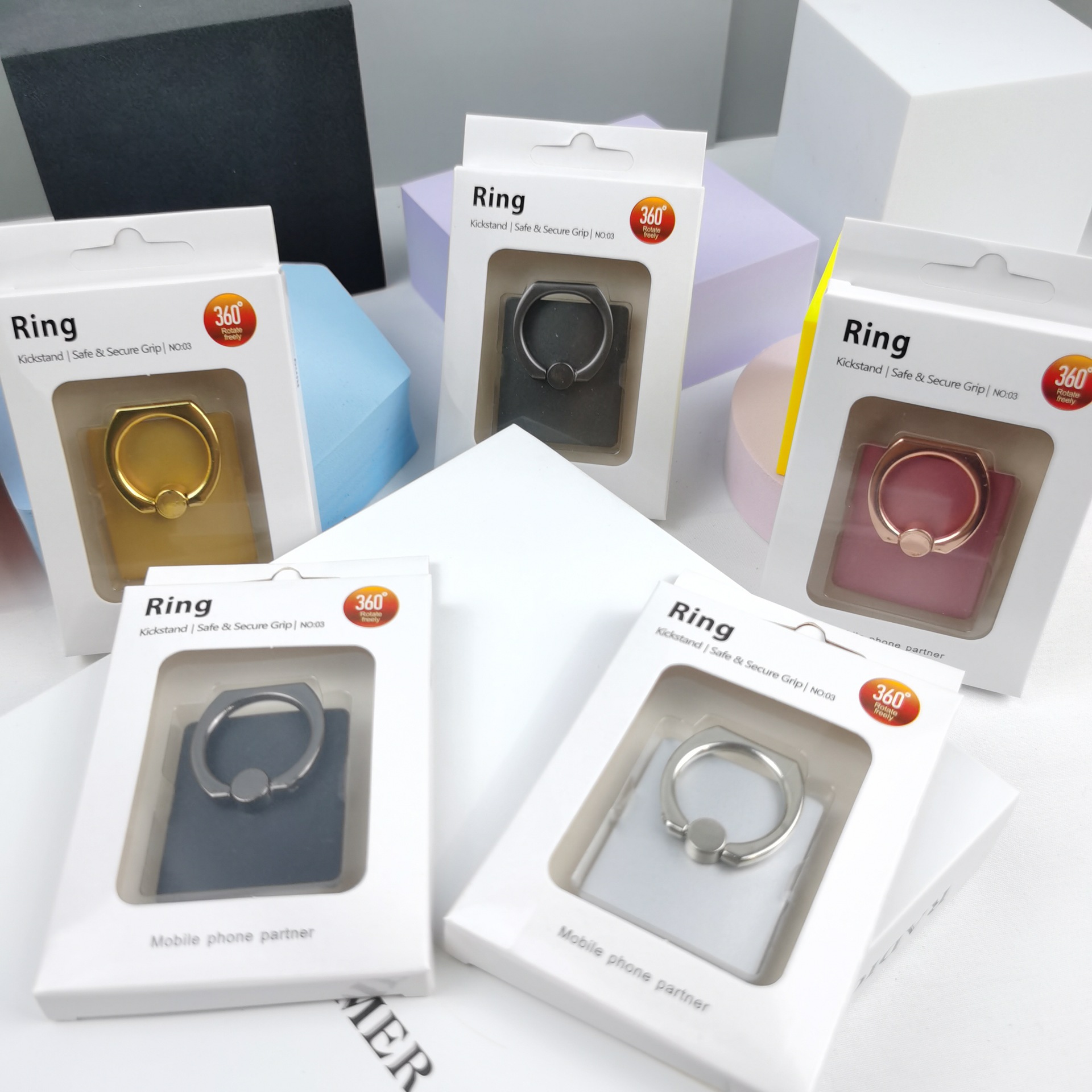 2022 creativo a todo color de metal de un solo color soporte de teléfono móvil anillo de galvanoplastia hebilla plegable soporte de anillo de teléfono móvil