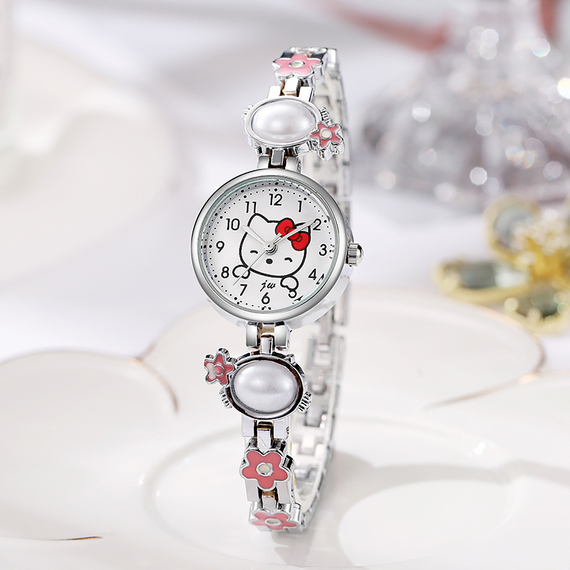 New Fashion Children's Watch Female Student Party Cartoon KT Cat Cute Children Watch Time Exam Niche Explosions