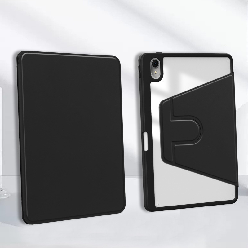 360-Degree Rotating Magnetic Protective Case for Ipad11, Transparent Acrylic Protective Case for Air5, 8, Mini6 Tablets