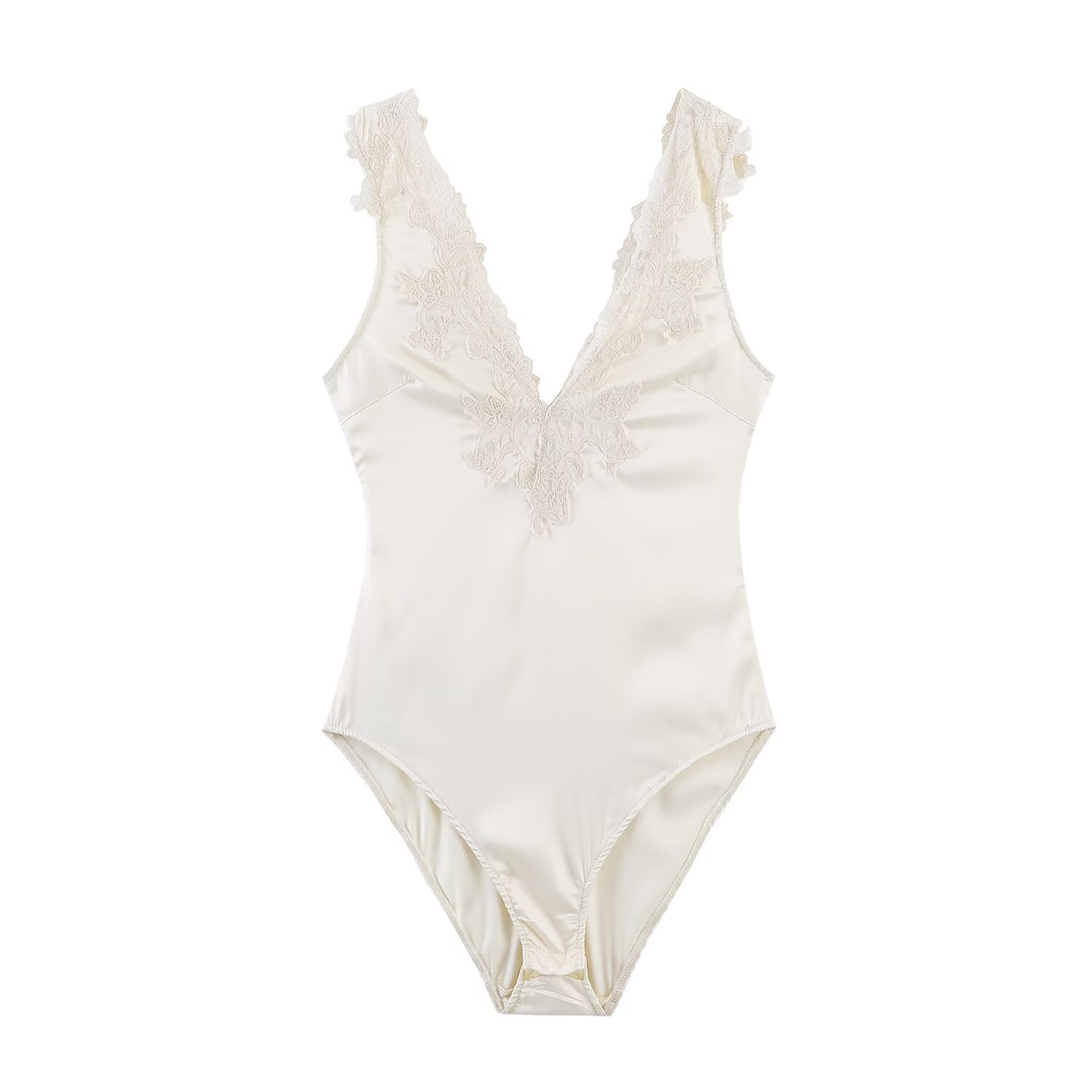 TAOP & ZA ropa de mujer primavera 2026 nueva sexy chica satin de encaje textura camiseta 1500201