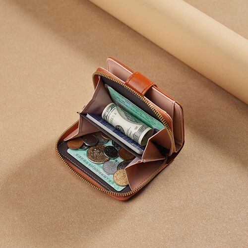 High-quality and minimalist ladies' snap-fastener coin pocket women's multi-functional short coin purse niche wallet