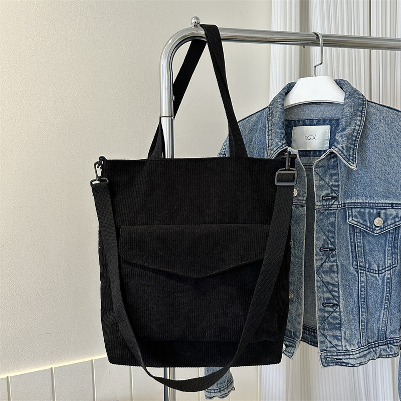 Bolsa de lona para mujeres 2024 nuevo velcro espeso de gran capacidad para estudiantes de clase de reparación bolsas de mano