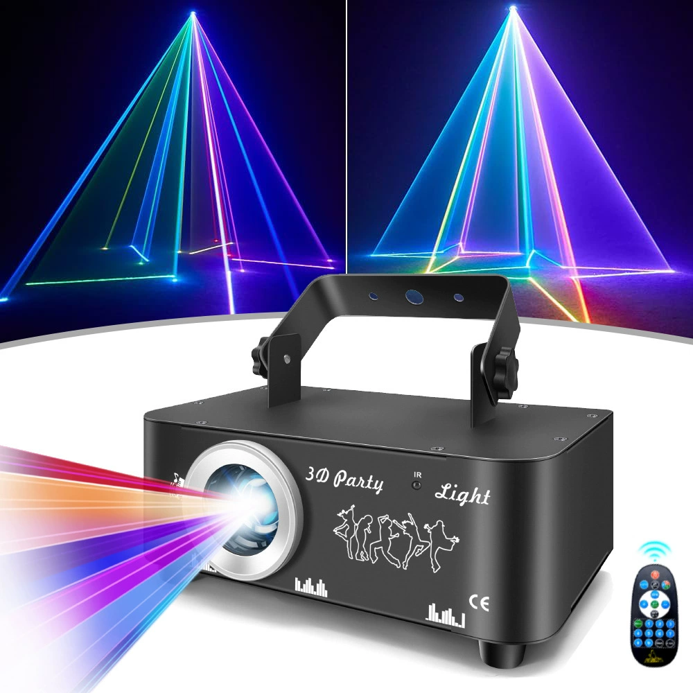New full-color 3D animation laser stage laser KTV bar beam disco ambience projection pattern light