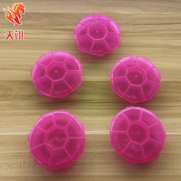 便携大容量7天药盒透明独立收纳盒药丸盒圆形旅行7格塑料分装盒