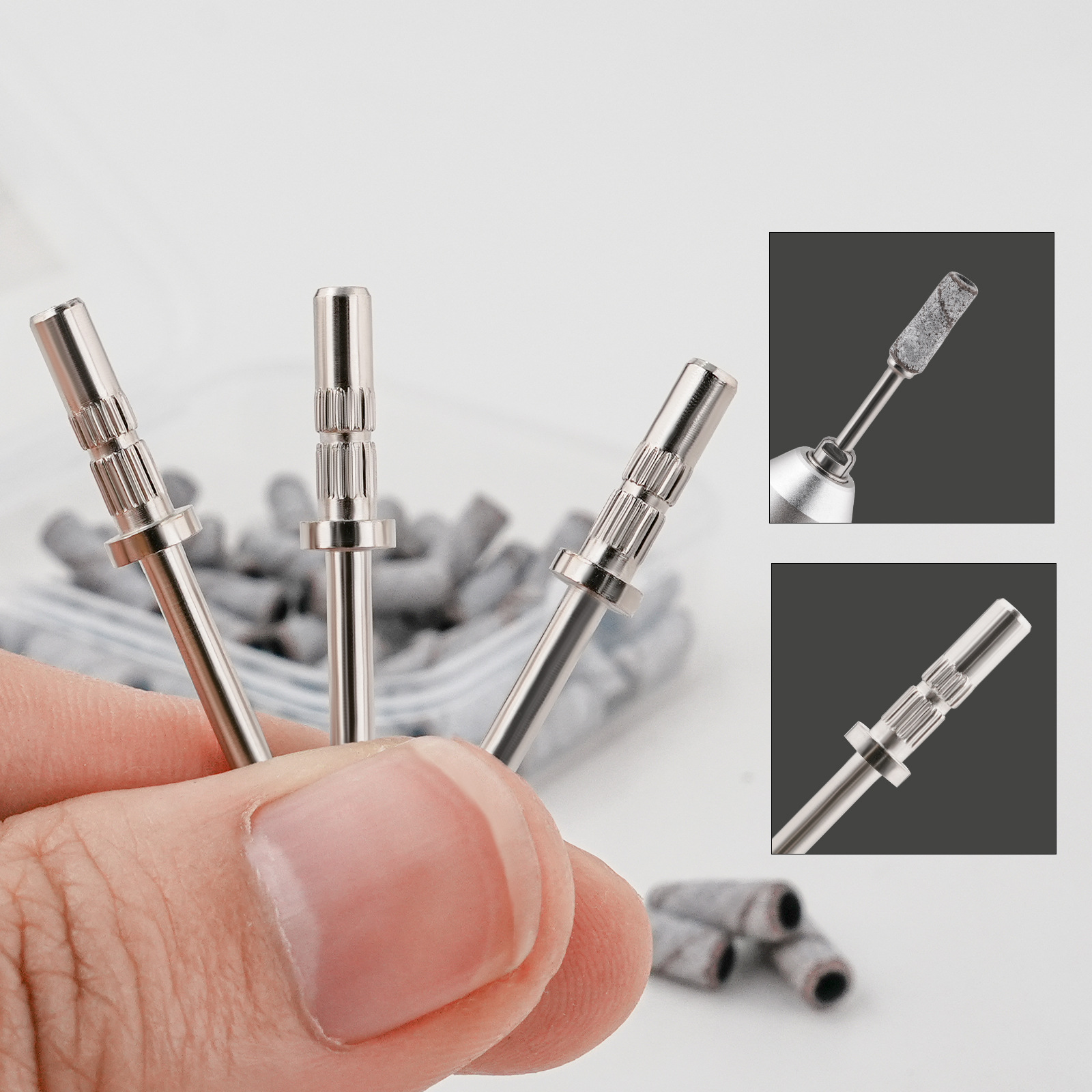 Manicura pequeño anillo de arena eje mini anillo de arena eje 3.1mm mini núcleo de eje herramienta exfoliante cabezal de rectificado