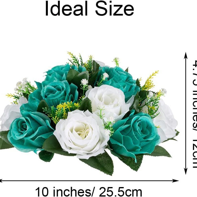Bola de rosas de flores artificiales para boda, fiesta de cumpleaños, día de San Valentín, decoración del hogar, accesorios de flores artificiales blancas y rosas, adornos
