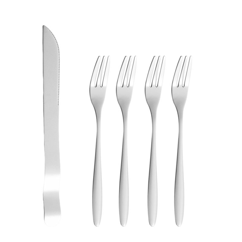 不锈钢月饼刀叉生日蛋糕叉两用勺叉甜品水果叉子印logo月饼叉套装|undefined