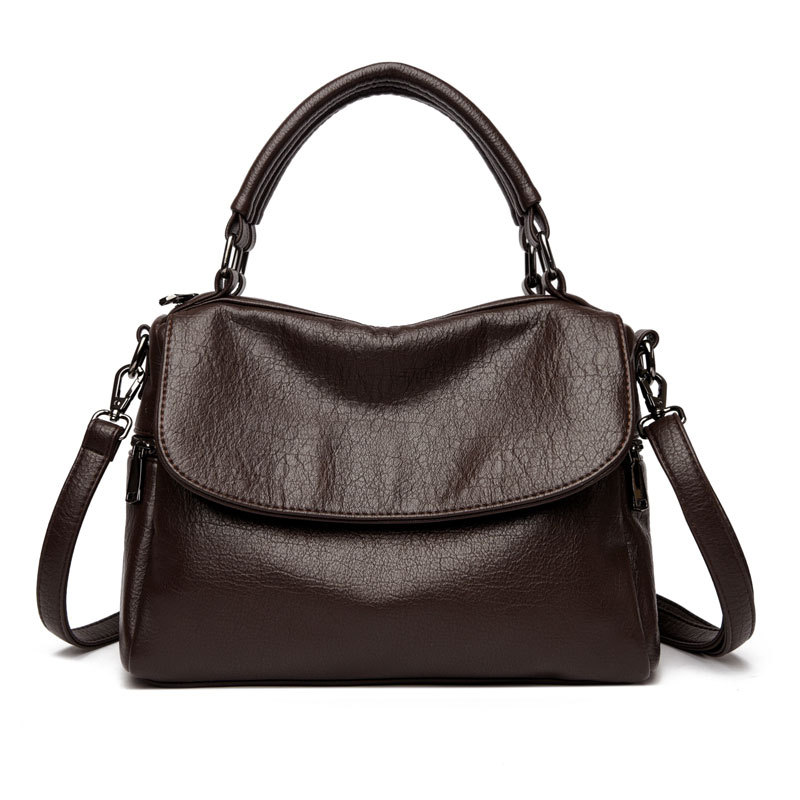 Boston Women's Bag 2025 New Trendy Fashion Versatile Soft Leather Large Capacity Handbag Shoulder Crossbody Bag - Thumbnail 6