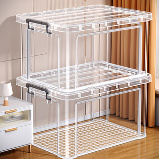 Transparent capacious big storage box, plastic toy