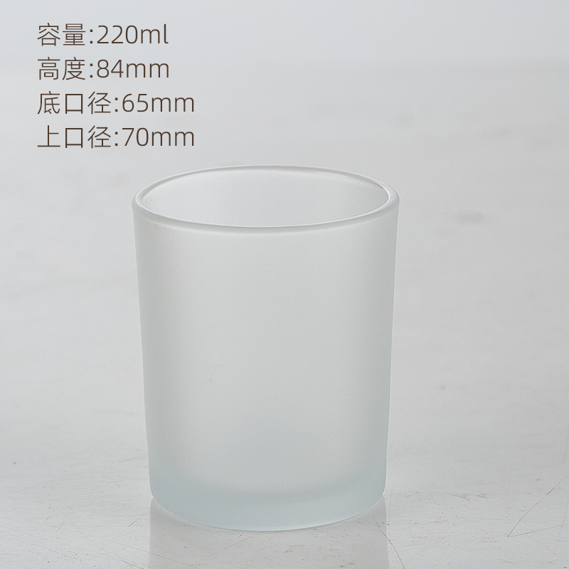 Vidrio de arena esmaltada taza de cera de banano taza vacía diy vela casera recipiente de vidrio dormitorio simple candelabro