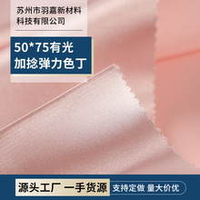 仿真丝面料50D*75D有光加捻弹力色丁布缎面时装礼服吊带睡衣布料