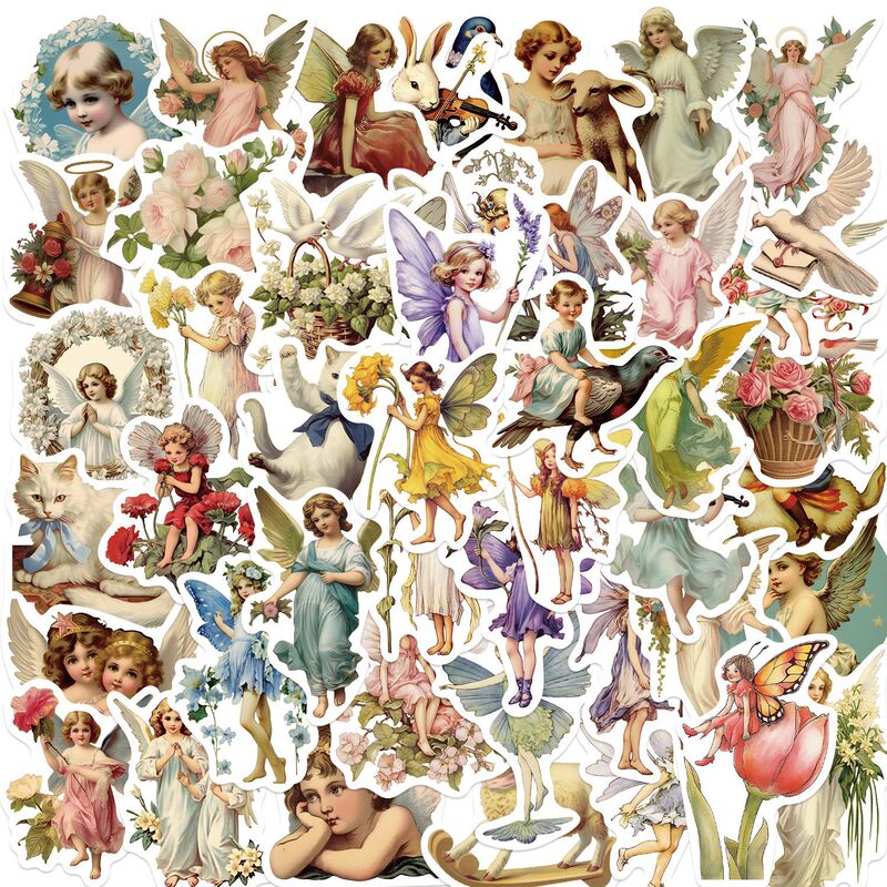 50 cartoon oil painting elf graffiti stickers guitar notebook luggage DIY waterproof stickers cross-border wholesale