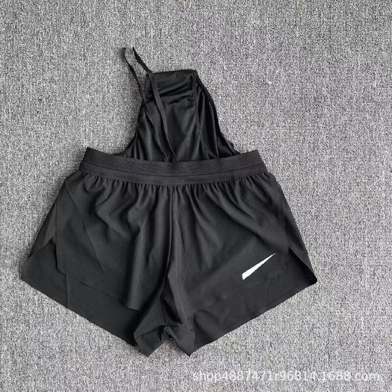 Professional pressure glue marathon running shorts sports fitness quick-drying track and field breathable sports training lining three points