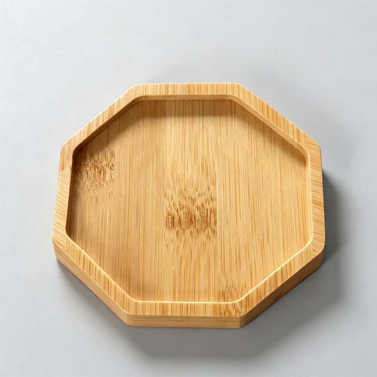 Bandeja de Bambú para Macetas, Degradable y Resistente a la Corrosión para Jardinería y Hogar
