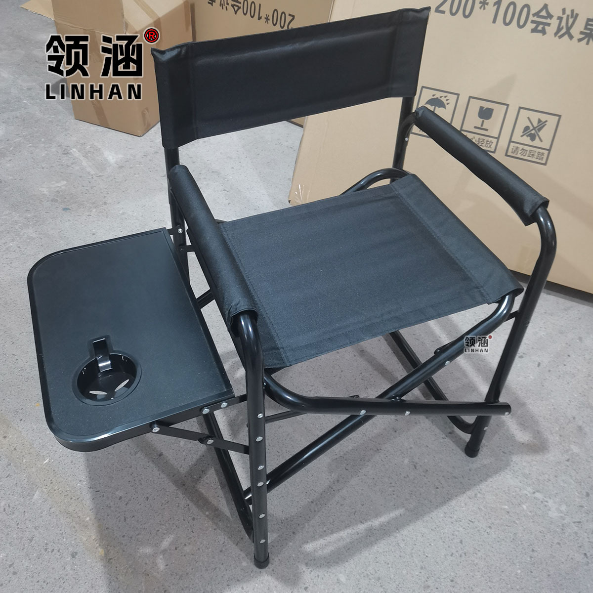 Silla de pesca negra silla de tela plegable al aire libre sillón cómodo silla de acampamiento silla de playa