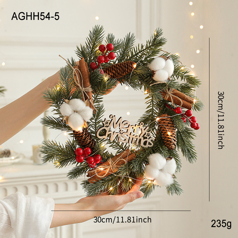 Nuevo cross-border de navidad corallas de caña arco de arco de arroz de fruta roja puerta colgante ventana de Navidad decoración colgante