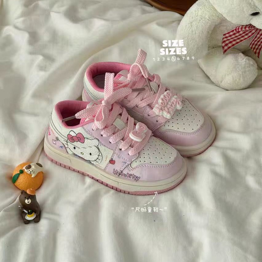 2025 New Autum Children's Shoes for Girls, Soft-Soled Comfortable Sports and Casual Shoes, Korean Style Cartoon Versatile Girls' Sneakers