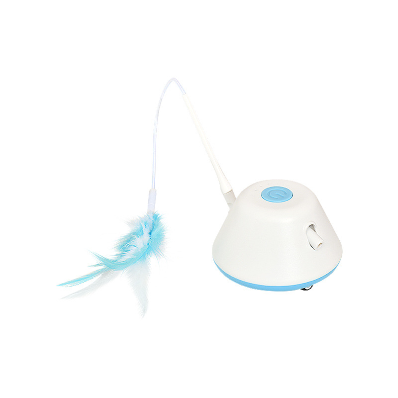 Mascota gato eléctrico de juguete infrarrojo divertido gato palo pluma caña de pescar automático inteligente alivio tapada gato giradiscos gato juguete