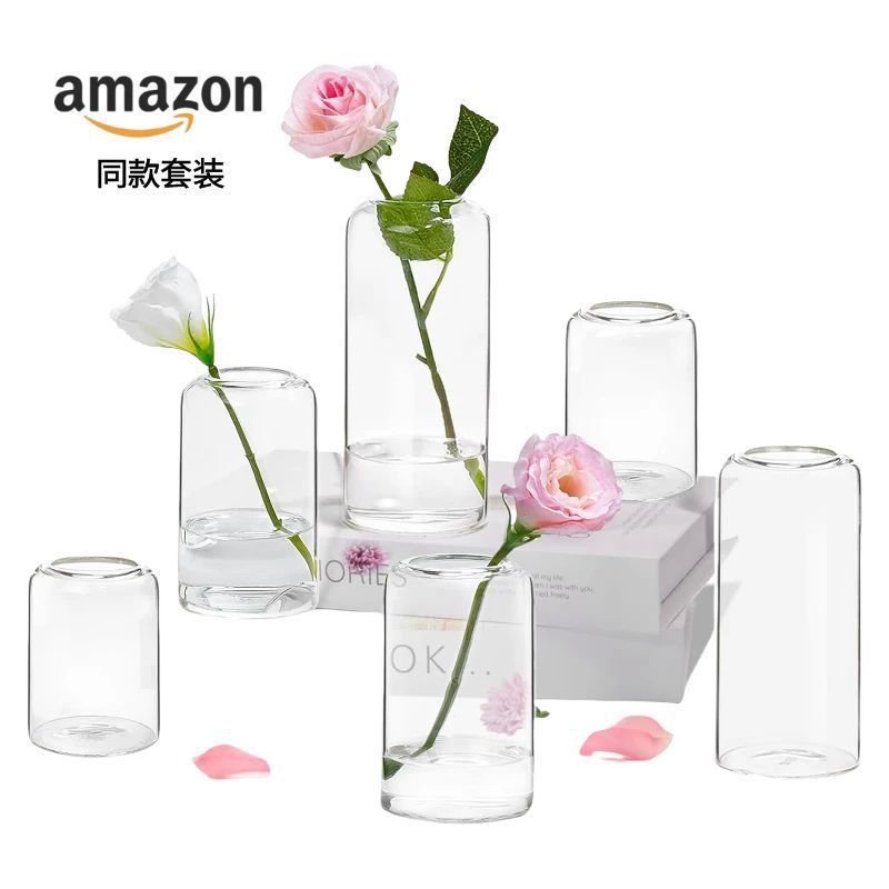 アマゾン高硼珪酸ガラス製小口花瓶 結婚式装飾花瓶セット インス風高級感ある装飾品|undefined