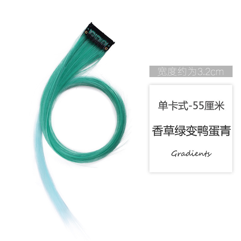 Pelucina de color pelucina extensión de cabello colgante oreja pelucina de teñido de cabello simulado pelucina de blanqueo pelucina de seda de alta temperatura pelucina de cabello recta