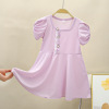 Thin summer cute small princess costume, beach dress girl's, short sleeve dress