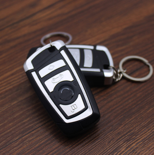 Creative car key pendant, rechargeable inflatable metal lighter, personalized, fashionable, funny and cool gifts, wholesale and dropshipping